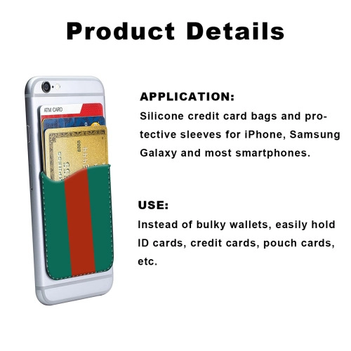 Adhesive Silicone Phone Wallet – Customizable Card Holder Sleeve for Smartphones – Streamlined Alternative to Bulky Wallets