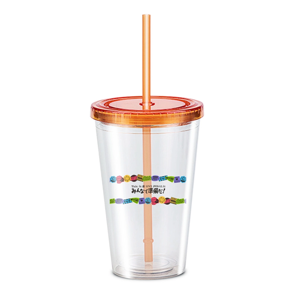 Personalized Double-Wall Acrylic Tumbler with Crystal Decal Design - Customizable Insulated Drinkware for On-the-Go Lifestyle