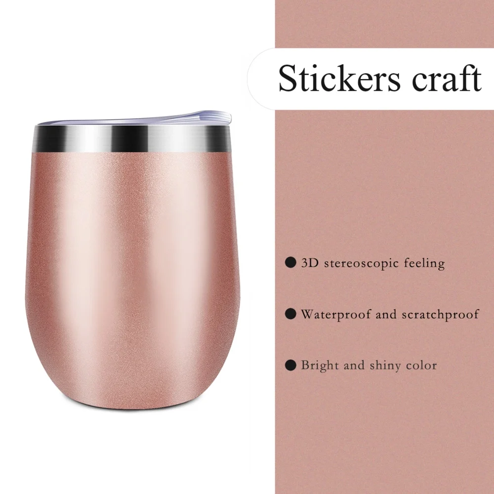 Customizable Crystal-Adorned Stemless Wine Tumbler - Elegant, Personalized Drinkware for Sophisticated Sipping