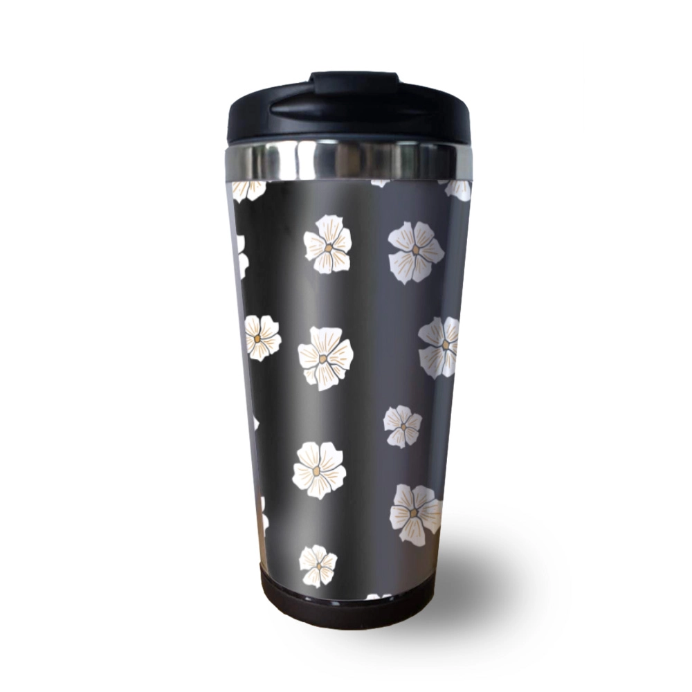 Customizable Stainless Steel Travel Mug, 15oz (440ml) - Personalized Insulated Coffee Tumbler for On-the-Go Lifestyle