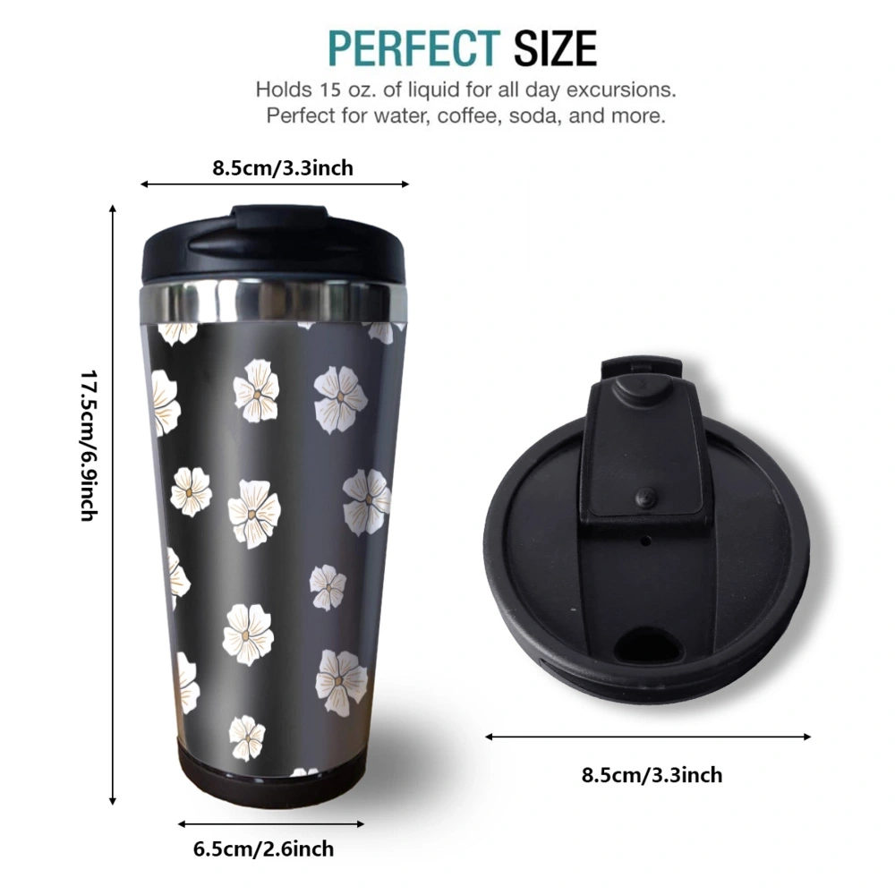 Customizable Stainless Steel Travel Mug, 15oz (440ml) - Personalized Insulated Coffee Tumbler for On-the-Go Lifestyle