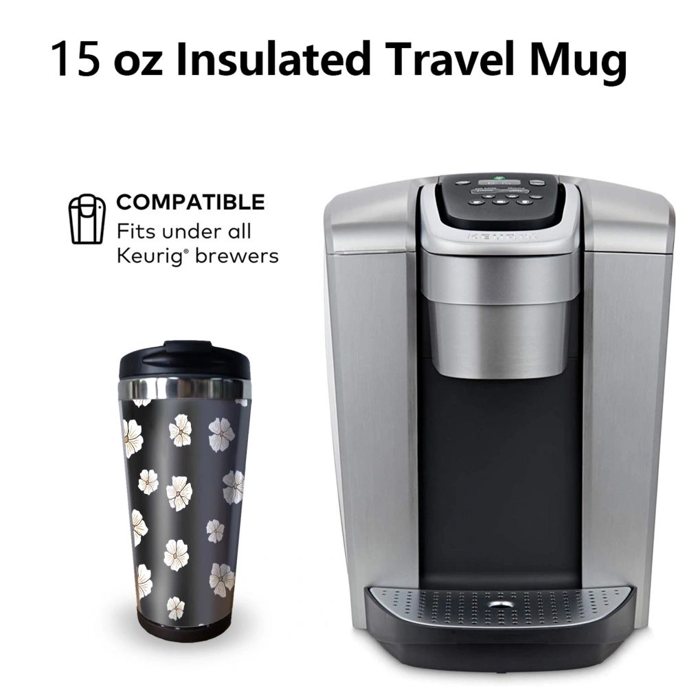 Customizable Stainless Steel Travel Mug, 15oz (440ml) - Personalized Insulated Coffee Tumbler for On-the-Go Lifestyle