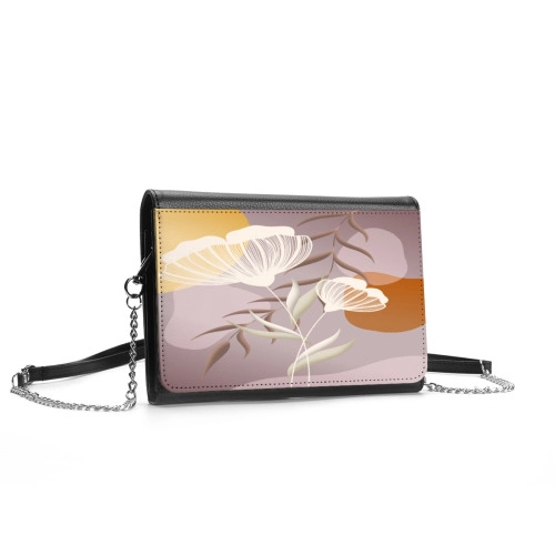 Chic Floral Print Crossbody Bag for Women with Adjustable Chain Strap – Versatile and Unique Designer Purse