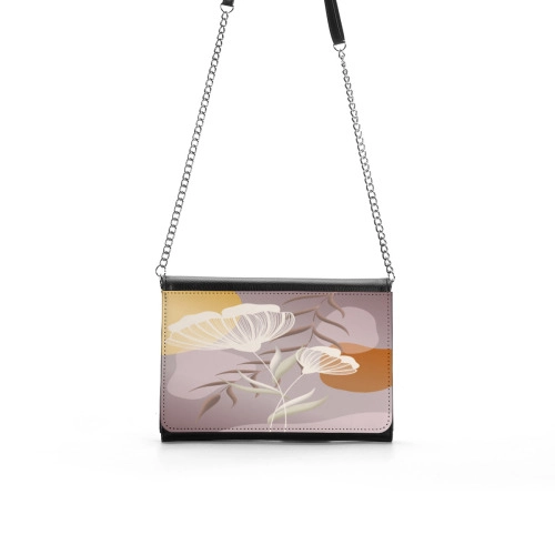 Chic Floral Print Crossbody Bag for Women with Adjustable Chain Strap – Versatile and Unique Designer Purse