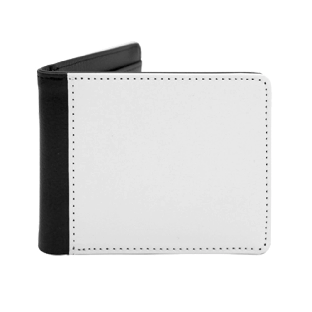 Customizable Men's Bi-Fold Wallet with Sleek Black Trim - Durable, Personalized Design with Ample Storage