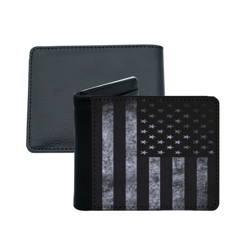 Customizable Men's Bi-Fold Wallet with Sleek Black Trim - Durable, Personalized Design with Ample Storage