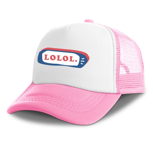 Customizable Pink and White Trucker Cap – Mesh Back Personalized Snapback