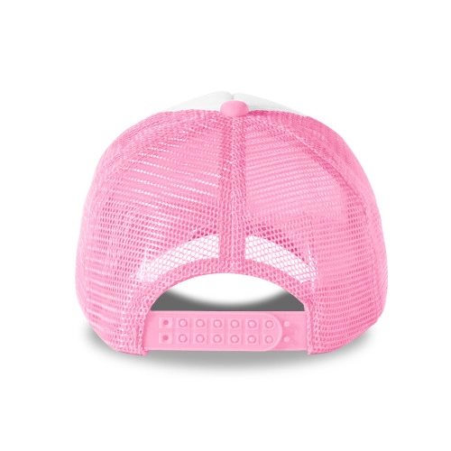 Customizable Pink and White Trucker Cap – Mesh Back Personalized Snapback