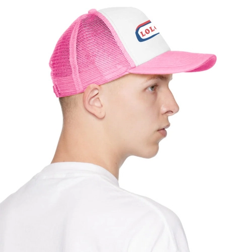 Customizable Pink and White Trucker Cap – Mesh Back Personalized Snapback