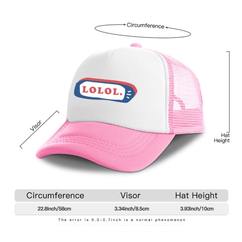 Customizable Pink and White Trucker Cap – Mesh Back Personalized Snapback