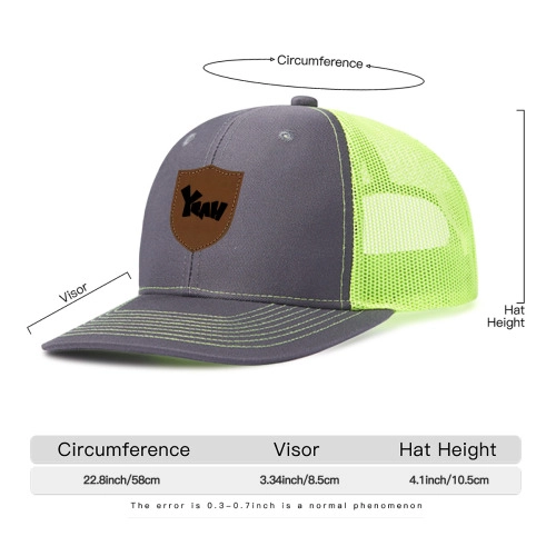 Custom Shield Patch Trucker Cap - Breathable Mesh Outdoor Sun Hat for Personalized Style