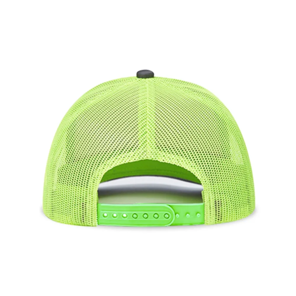 Customizable Outdoor Mesh Trucker Hat with Rectangular Leather Patch - Breathable Sun Protection Cap