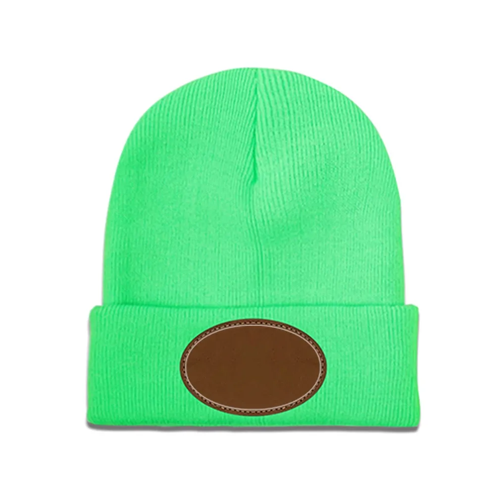 Custom Laser-Engraved Knit Beanie: Personalized Oval Design