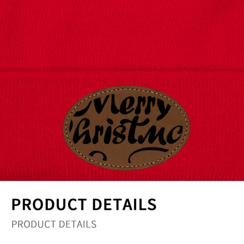 Custom Laser-Engraved Knit Beanie: Personalized Oval Design