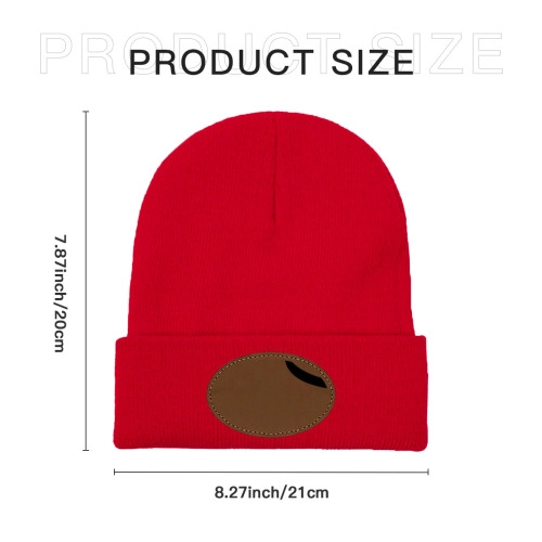 Custom Laser-Engraved Knit Beanie: Personalized Oval Design