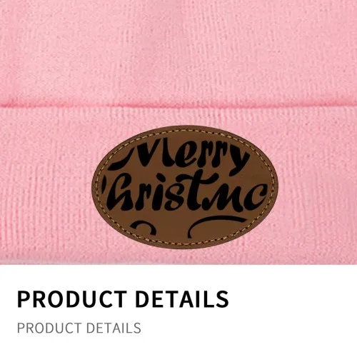 Customized Laser-Engraved Knit Beanie - Unique Oval Design