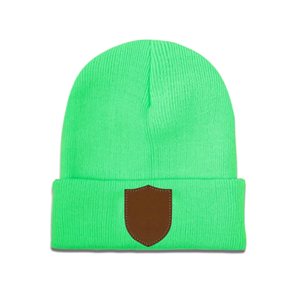 Custom Laser Engraved Shield Knit Beanie: Personalized Winter Headwear