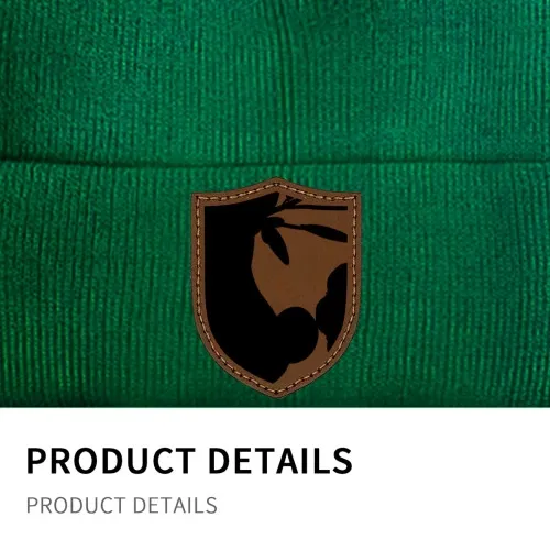 Custom Knit Beanie - Shield Design (Laser Engraved)