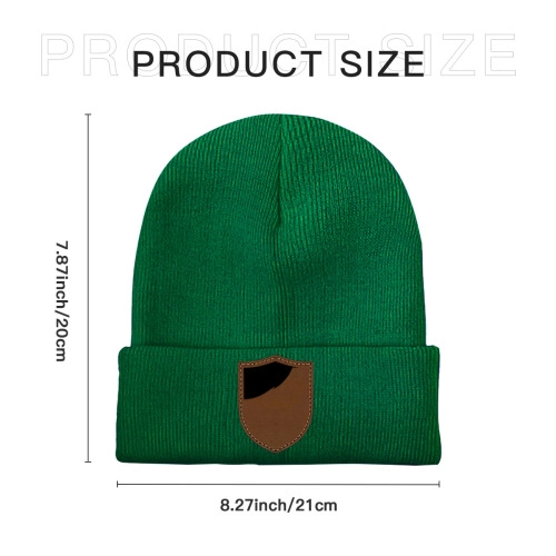 Custom Knit Beanie - Shield Design (Laser Engraved)