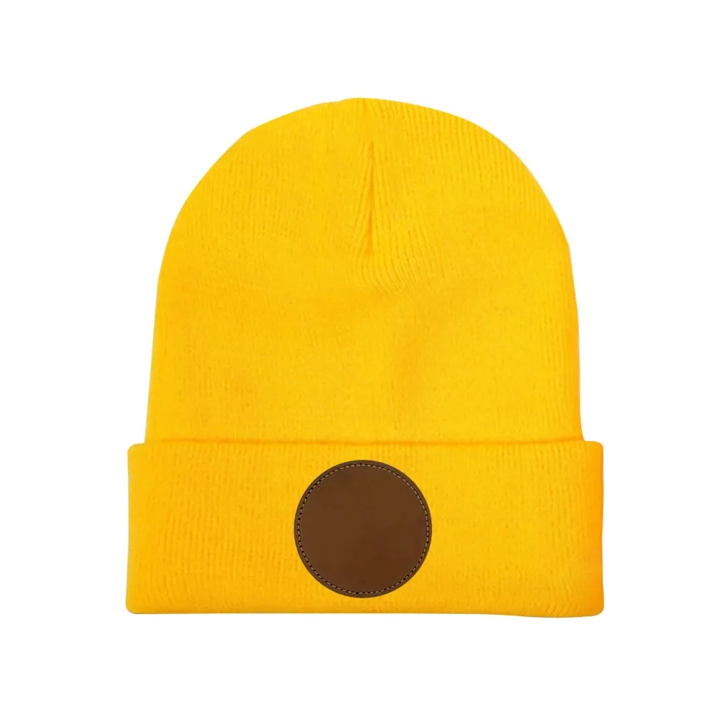 Customized Laser Engraved Knit Beanie - Personalized Circular Design