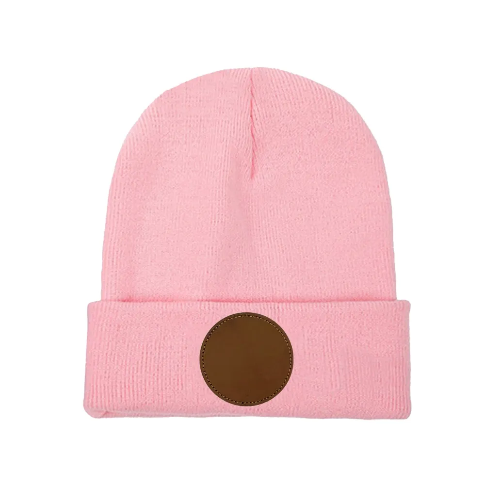 Customized Laser Engraved Knit Beanie - Personalized Circular Design