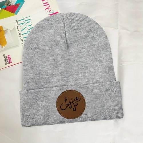 Customizable Laser Engraved Knit Beanie - Personalized Style Statement