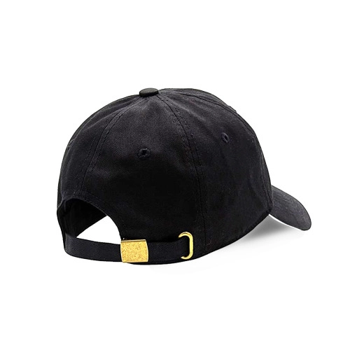 Customizable Black Baseball Cap with Distinctive White Trim for Personalized Style