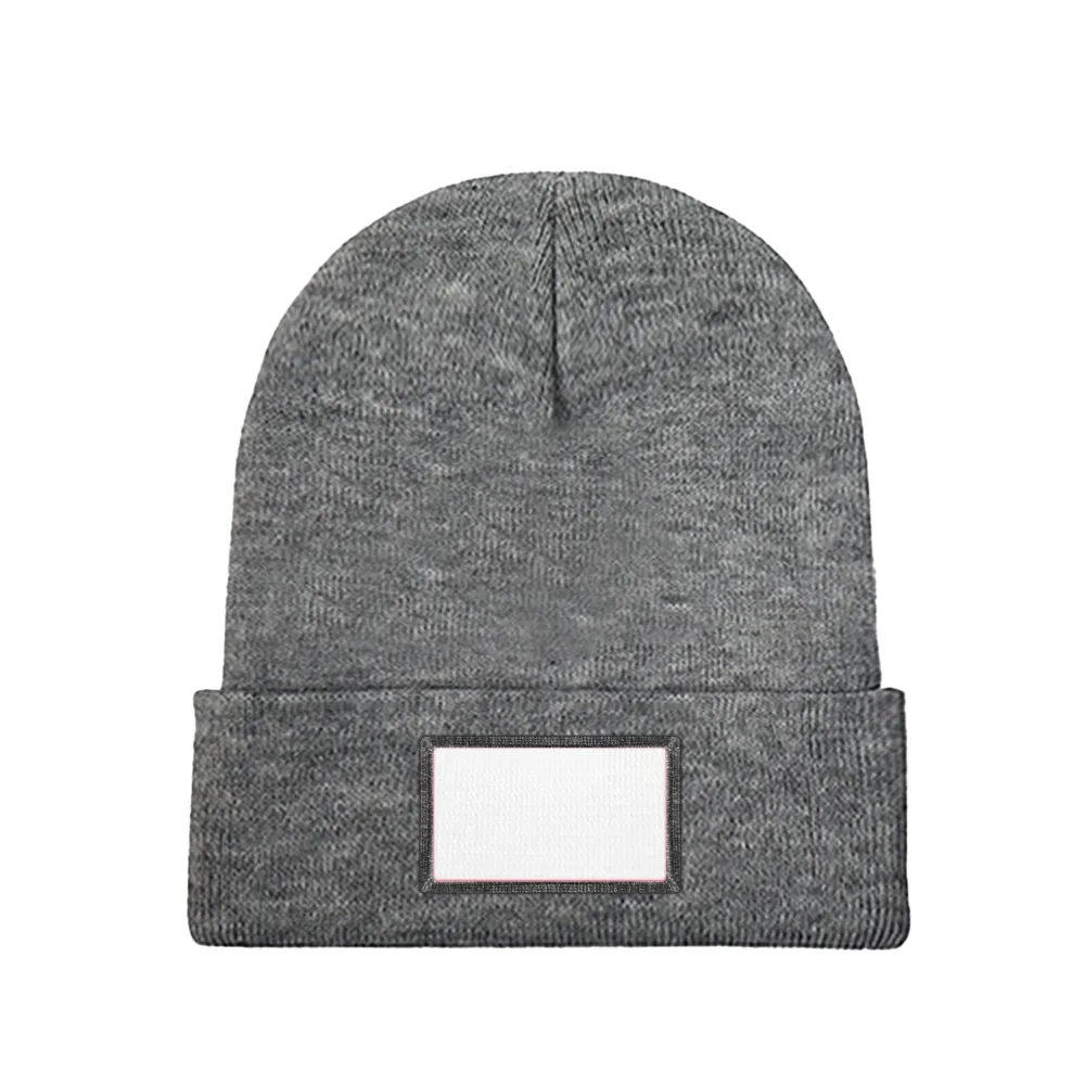 Customizable Black Knit Beanie with Unique Personalized Patch – Unisex Winter Hat for Stylish Warmth and Comfort