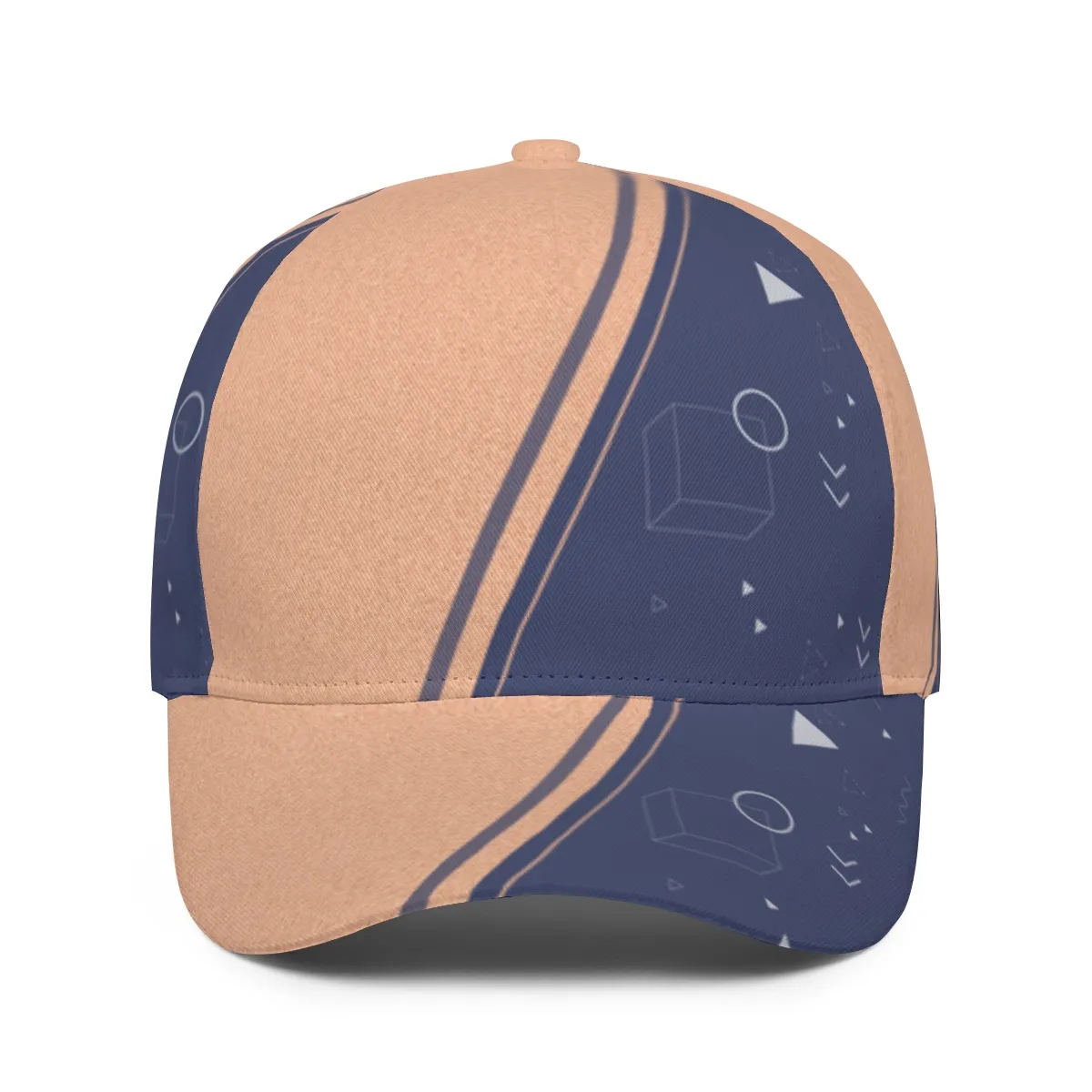 Customizable Full Brim Cap with Multi-Panel Design - Personalized Stylish Headwear for Sun Protection