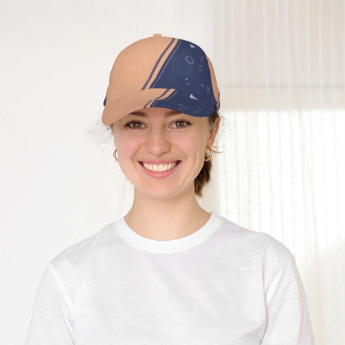 Customizable Full Brim Cap with Multi-Panel Design - Personalized Stylish Headwear for Sun Protection