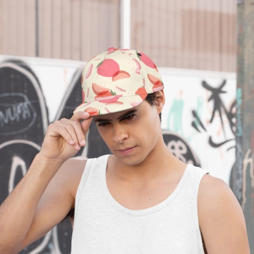 Customizable Full-Brim Snapback Cap – Create Your Own Personalized Design with Durable, Trendy Headwear for Urban Style