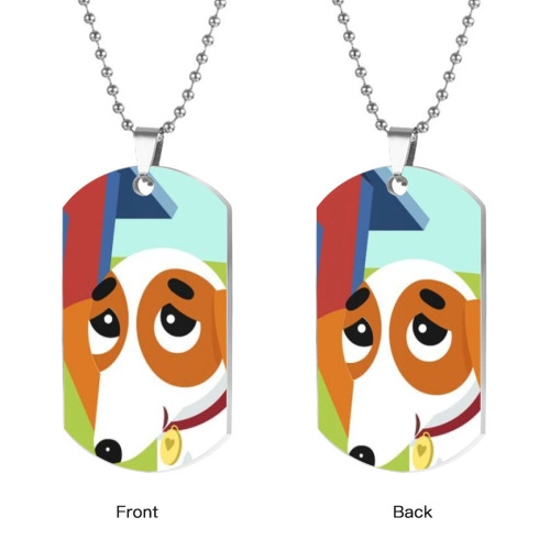 Customizable Colorful Pet Dog Tag Pendant - Unique Personalized Accessory for Pets