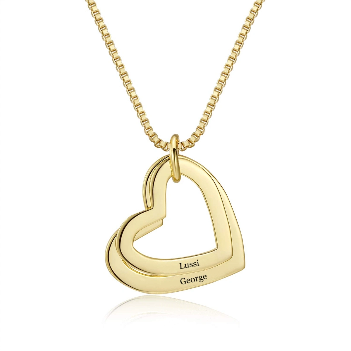 Personalized Heart-Shaped Engraved Necklace - Customizable Sterling Silver Pendant for Women