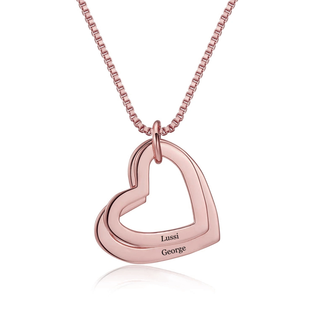 Personalized Heart-Shaped Engraved Necklace - Customizable Sterling Silver Pendant for Women