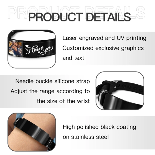 Custom Engraved Silicone Wristband - Personalized Fashion Accessory for All Occasions