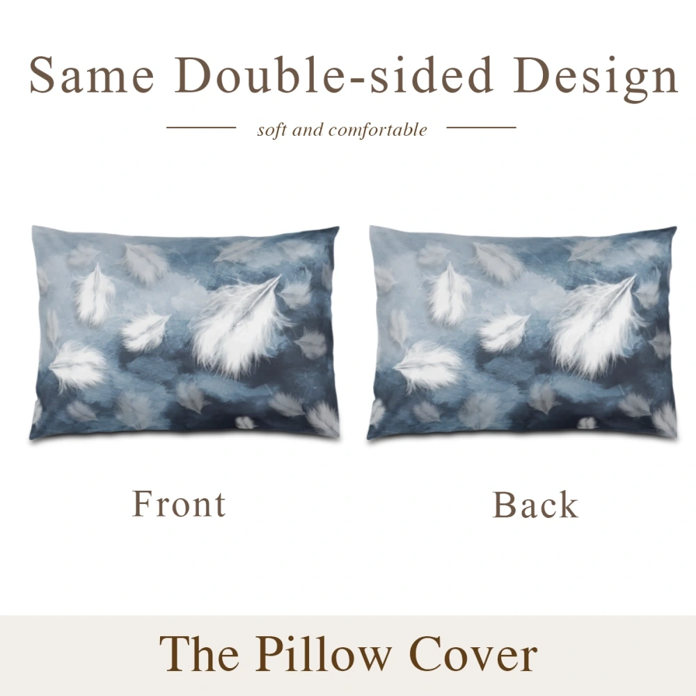 Customizable Pillowcase 20x14in - Personalized Design, Durable Fabric, White, Home Decor Accessory