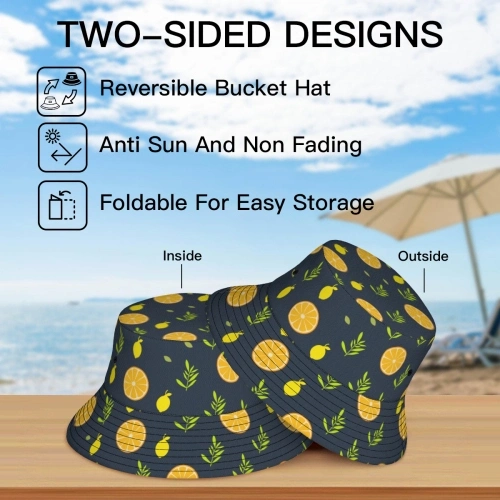 Reversible Custom Design Bucket Hat – Trendy Personalized Dual-Pattern Summer Headwear