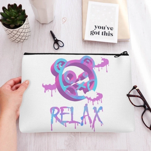 Customizable Canvas Makeup Bag - Durable Cosmetic Pouch with Personalized Design Options for On-the-Go Style