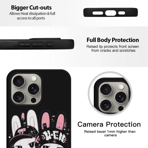 iPhone 15 Pro Max Silicone Case - Sleek Large-Cutout Design for Enhanced Camera Access, Durable Protective Cover for Trendsetters