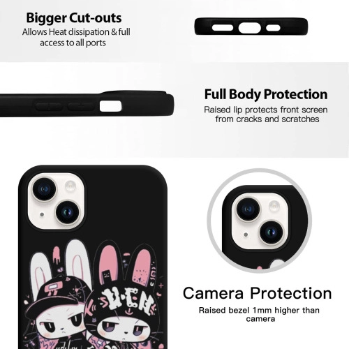 iPhone 15 Plus Case - Unique Large Cutout Design - High-Durability Silicone Protection - Stylish and Functional Phone Accessory