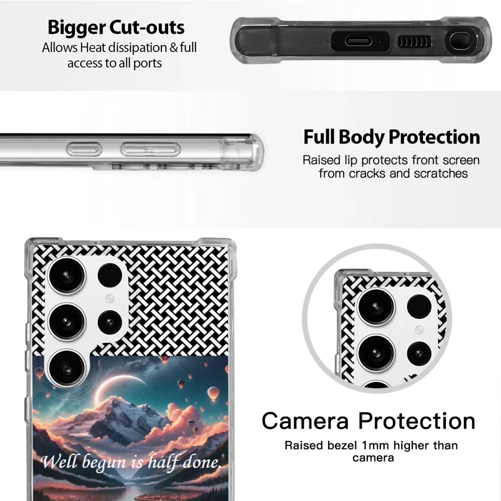 Samsung Galaxy S23 Ultra Custom-Fit Shockproof Corner Case – Sleek, Durable Protection with Personalized Design Features