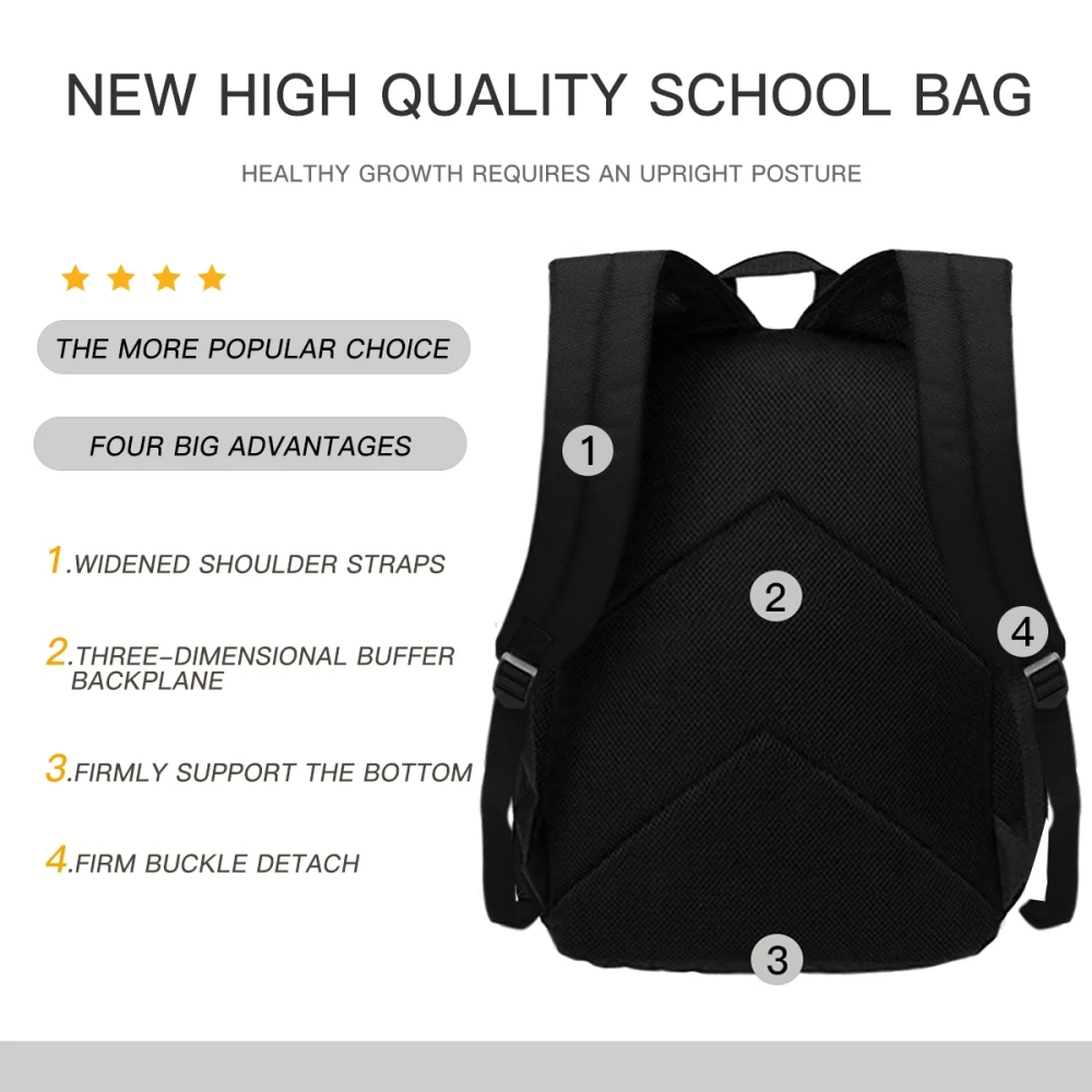 Personalized Lightweight Student Backpack with Unique Design