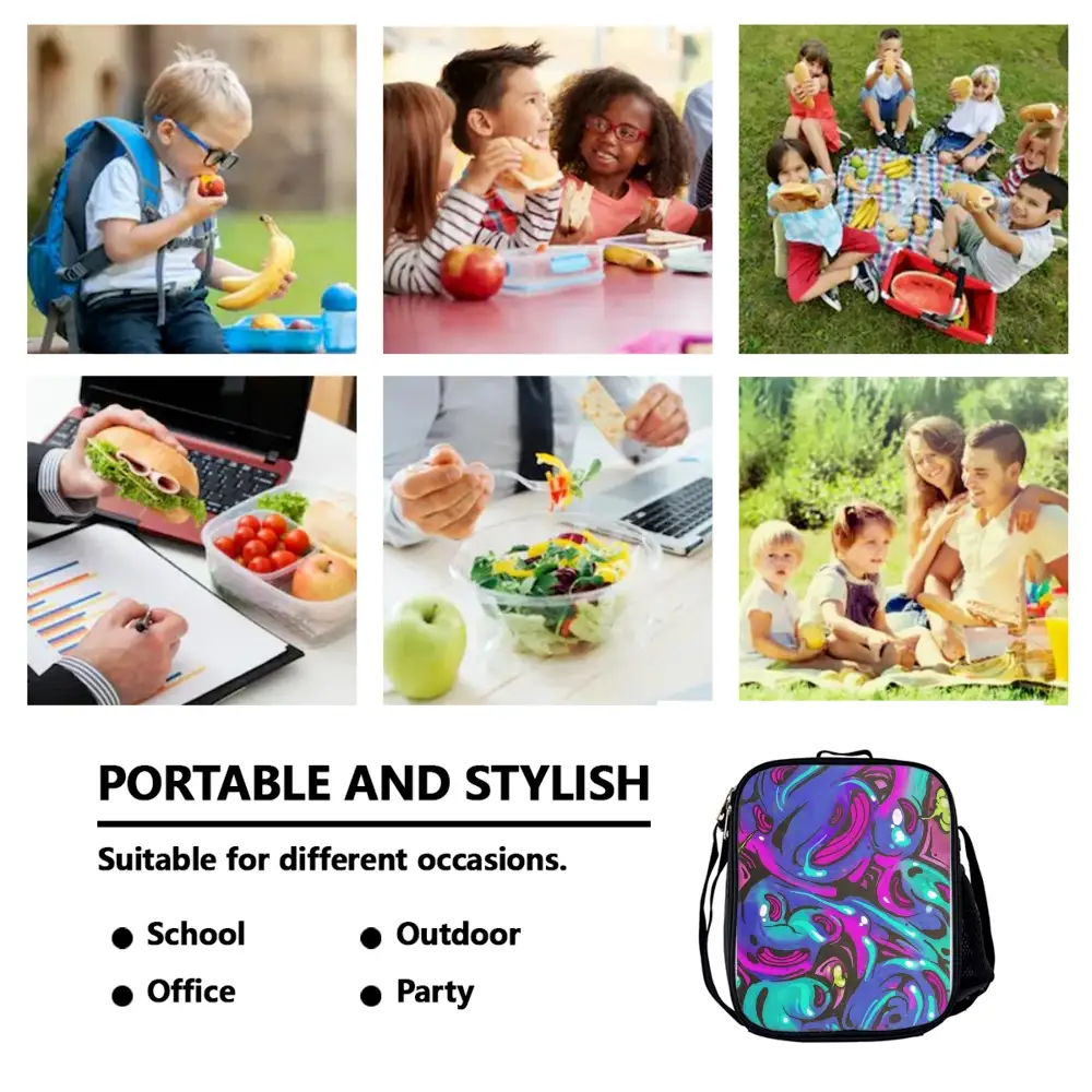 Versatile Personalized Backpack with Insulated Lunch Compartment and Pencil Case