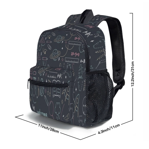 12-Inch Personalized Student Backpack with Multi-Faceted Design