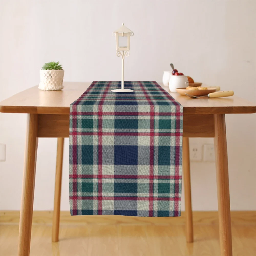 Customizable Right-Angle Rectangular Table Runner in Ecru - Tailored Design for Elegant Settings