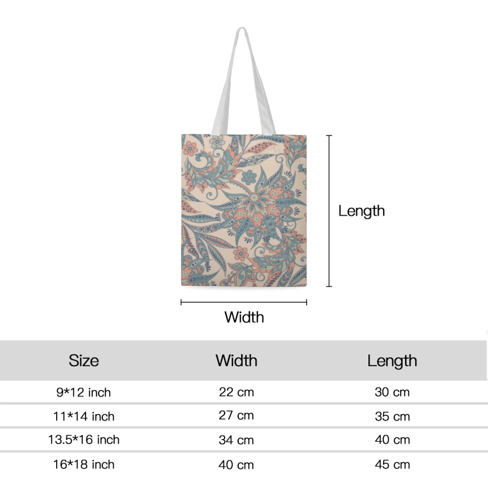 Customizable Linen Tote Bag in Neutral Tone - Versatile Sizes for Personalized Shopping Experience