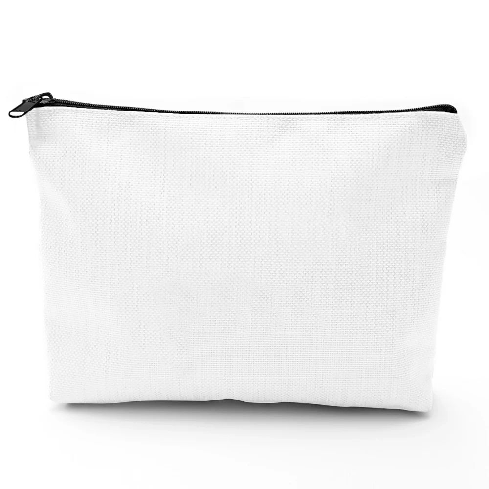 Customizable Canvas Cosmetic Pouch | Personalized Makeup Bag | Unique Design Travel Toiletry Organizer for On-the-Go Storage | Durable Zipper Clutch