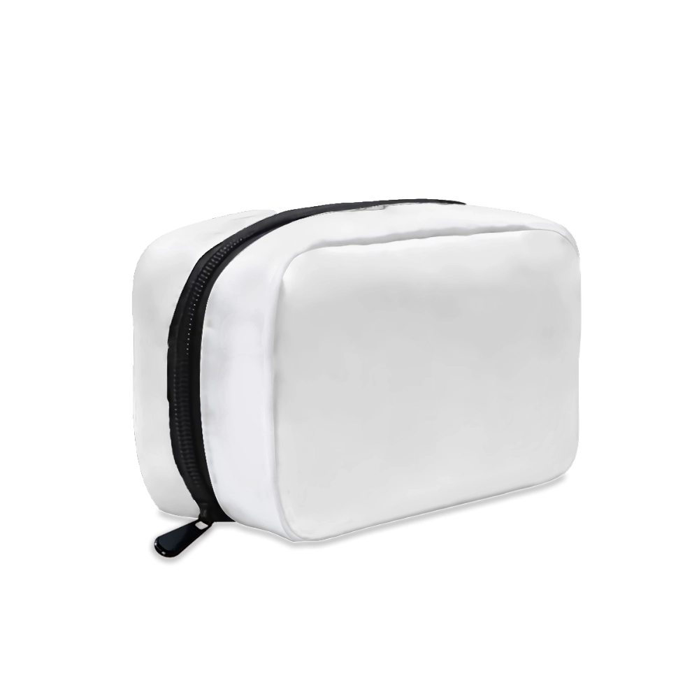 Customizable Square Cosmetic Bag with Sleek Design, Durable Material, and Zipper Closure for Personalized Style