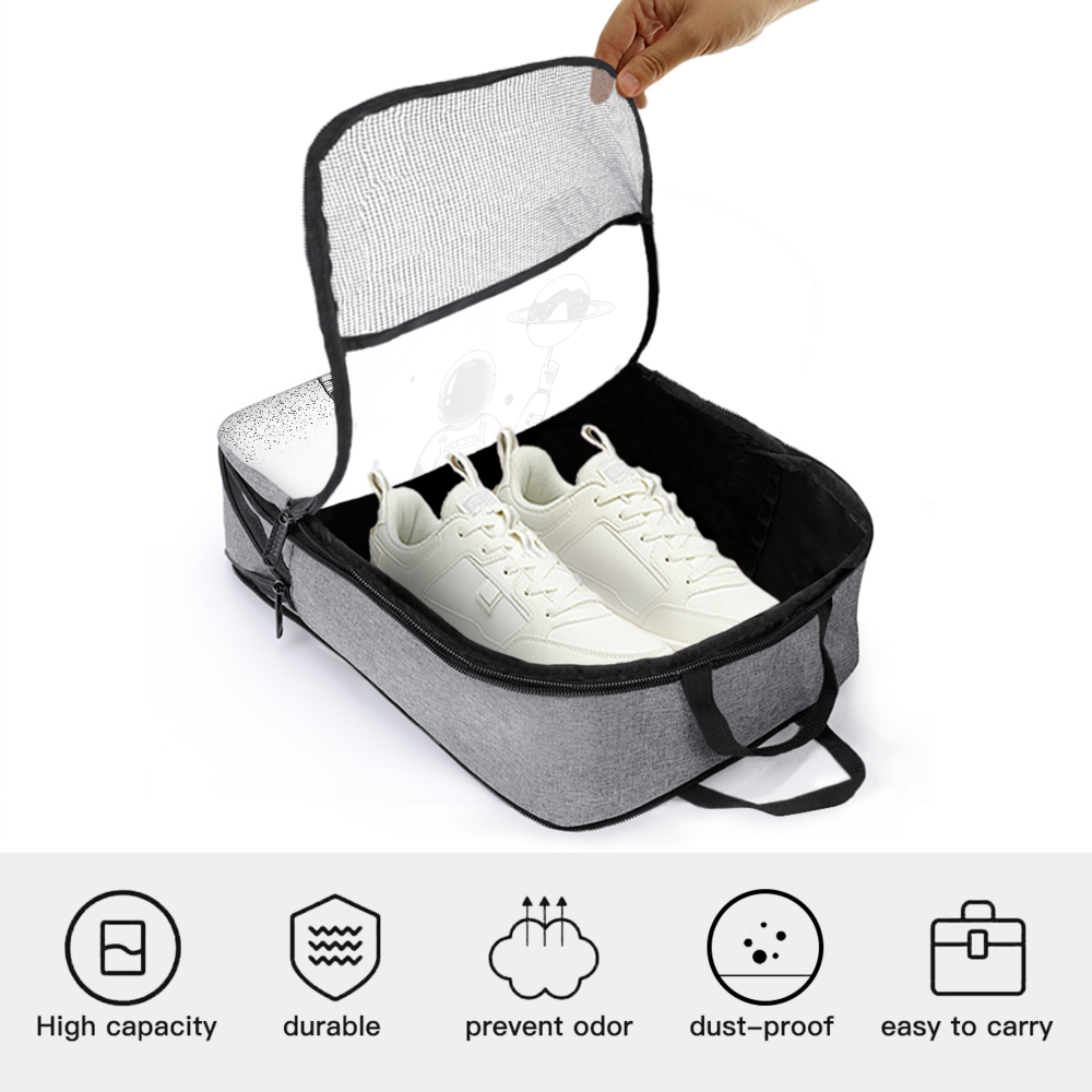 Custom Design Shoe Organizer for Travel - Durable / Stylish Footwear Storage Solution with Unique Personalized Features - Ideal for Jet-setters / Trendsetters