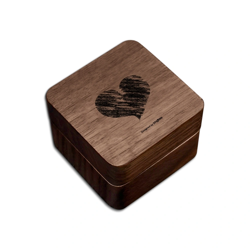 Vintage Walnut Wood Jewelry Box - Customizable Personalized Design, Elegant Storage Organizer for Accessories